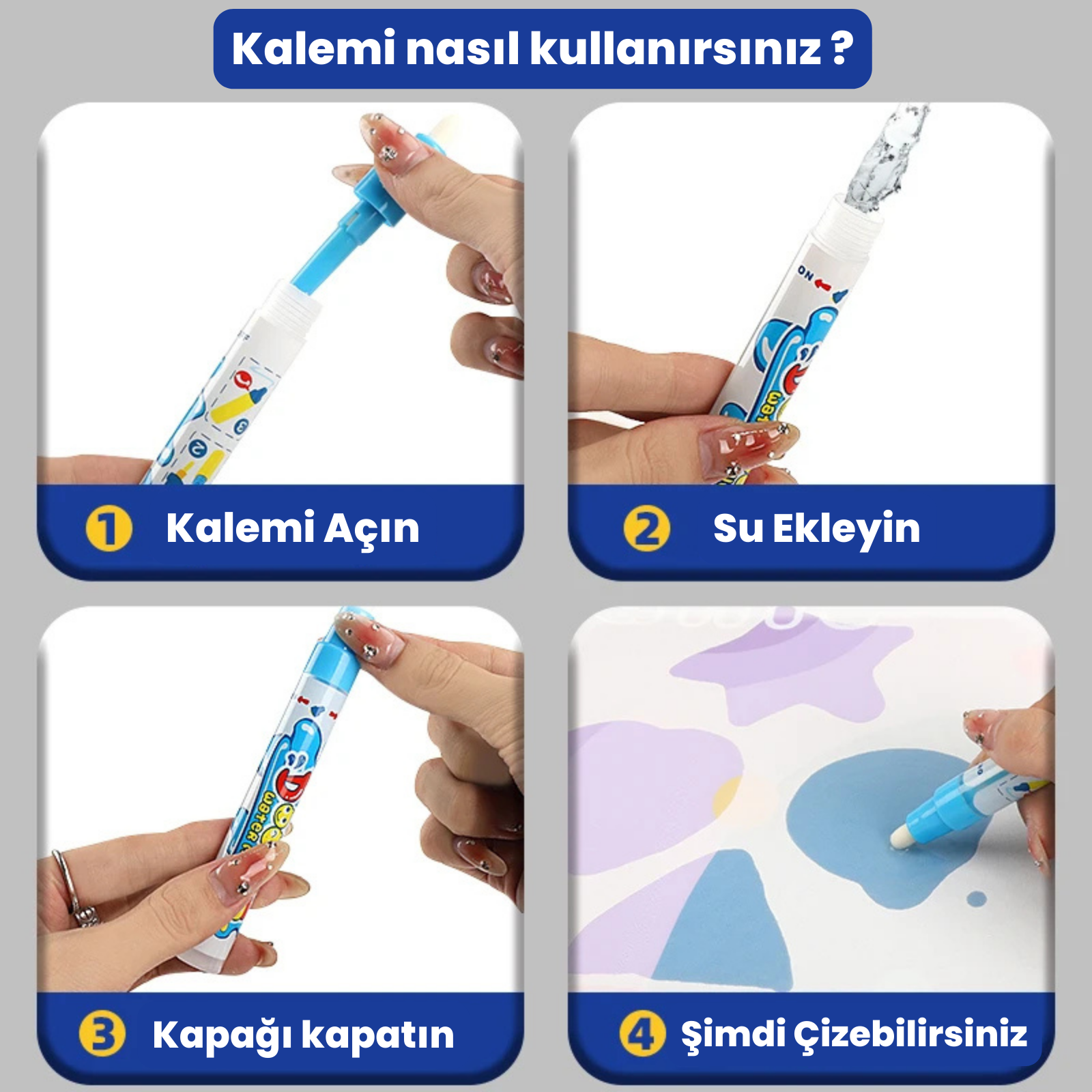 Doodle Mat: Çocuklar İçin Eğlenceli ve Tekrar Kullanılabilir Çizim Yüzeyi